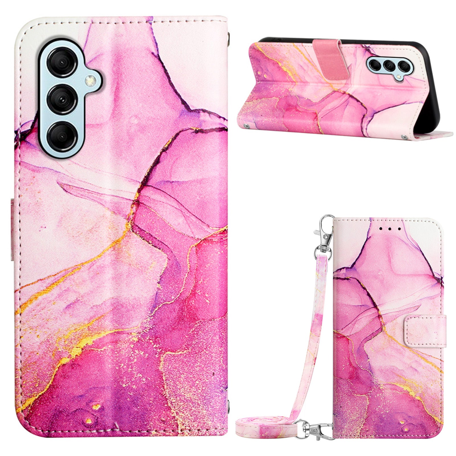 YB Pattern Printing Leather Series-6 For Samsung Galaxy M14 5G Marble Pattern Leather Wallet Cover Stand Phone Case YB Pattern Printing Leather Series-6 For Samsung Galaxy M14 5G Marble Pattern Leather Wallet Cover Stand Phone Case